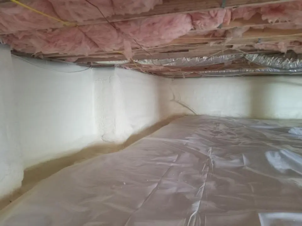 Crawl space encapsulation with closed-cell spray foam for Roof Waterproofing in Cottonwood